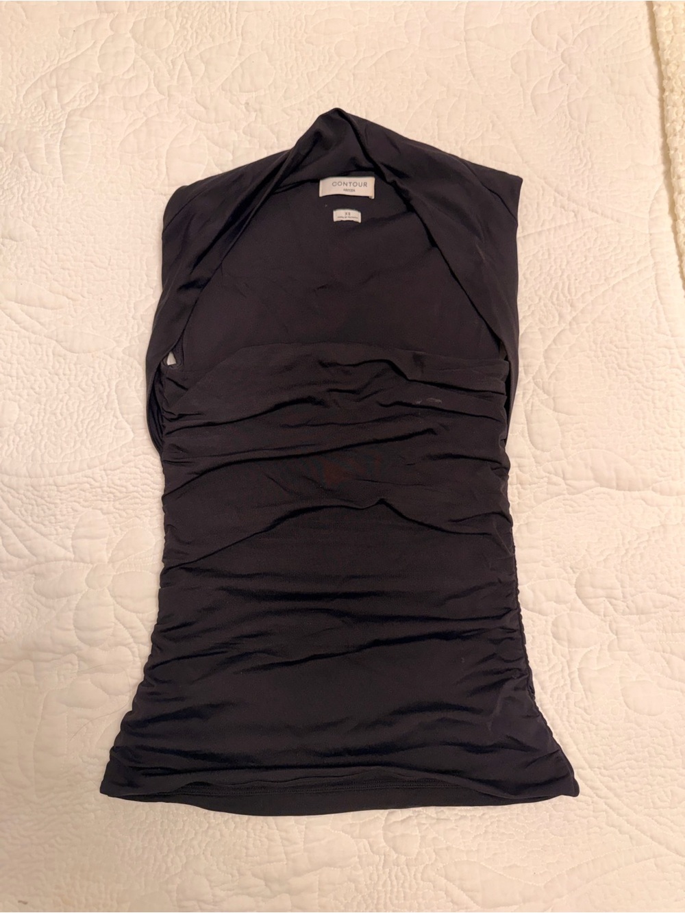 Aritzia Contour Black Ruched Halter Camisole - Picture 2 of 4